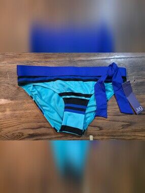 Jag Blue Striped Swim Bottoms